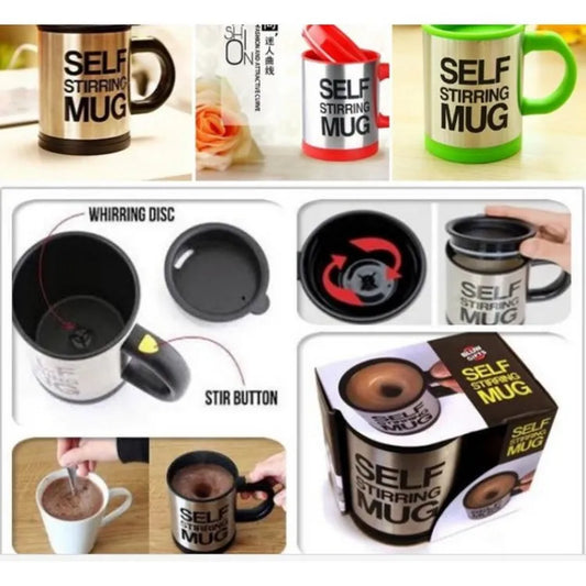 400Ml Double Insulated Lazy Self Stirring Mug Automatic Electric Coffee Milk Chocolate Mixing Cup Stainless Steel